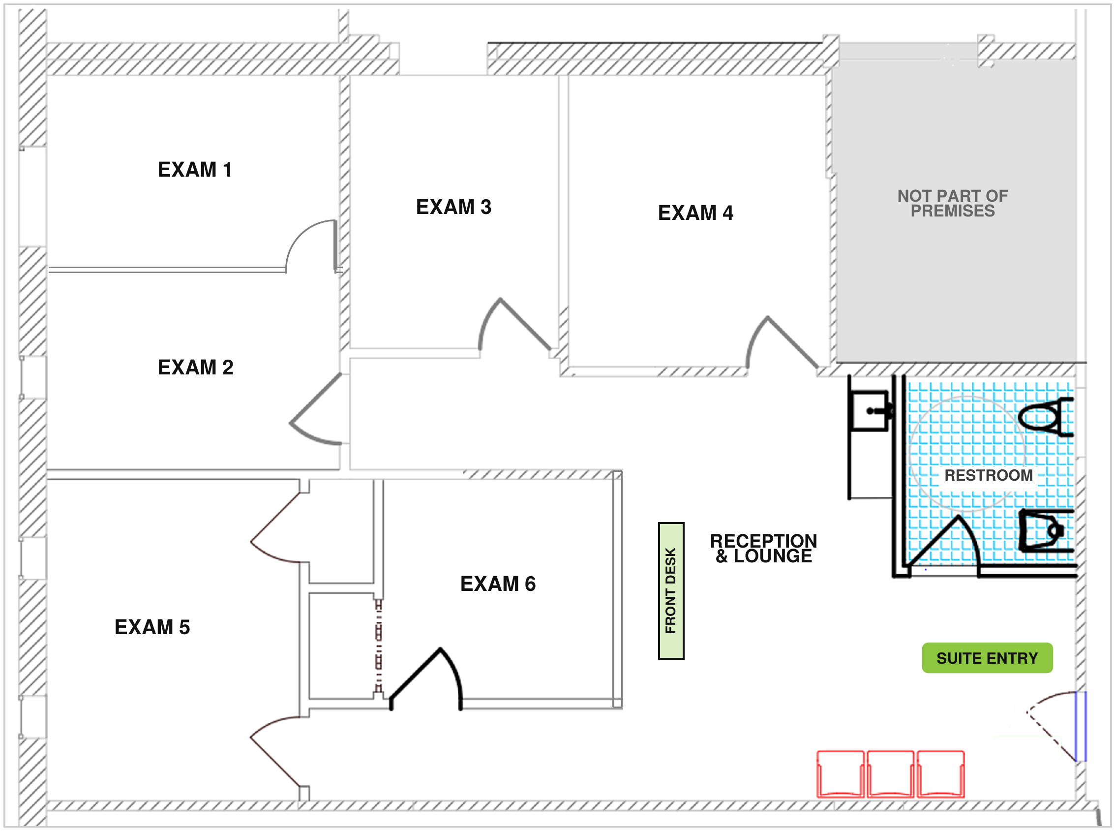 TS Suite 15BC Floor Plan — Trolley Square – SPA or Office